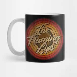 arjunthemaniac, circle retro faded The Flaming Lips Mug